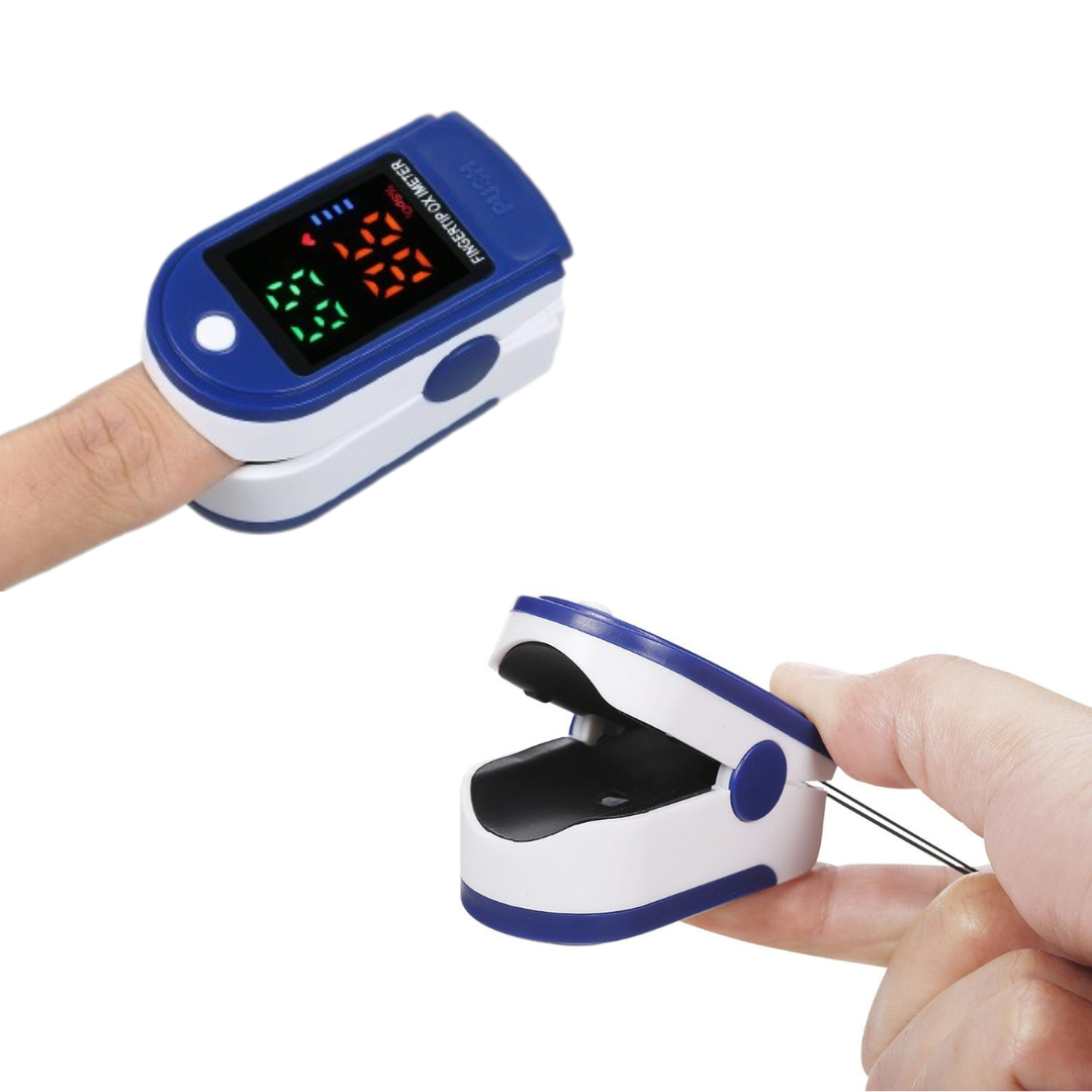 Oxímetro de dedo em uso